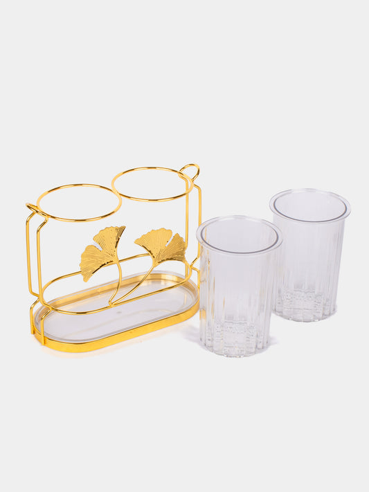 Acrylic Fancy 2 Portion Cutlery Holder