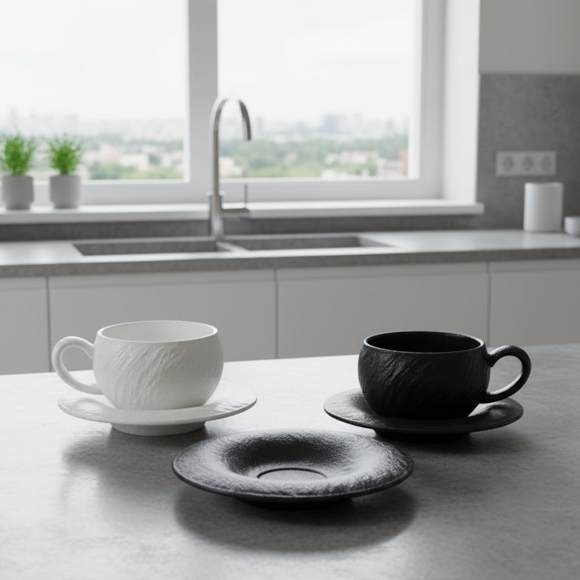 Zenith Stone Ceramic Cup & Saucer