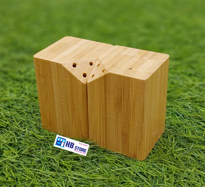 Natural Bamboo Salt & Pepper Shaker Set