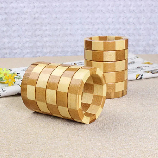 Round Bamboo Cutlery Holder