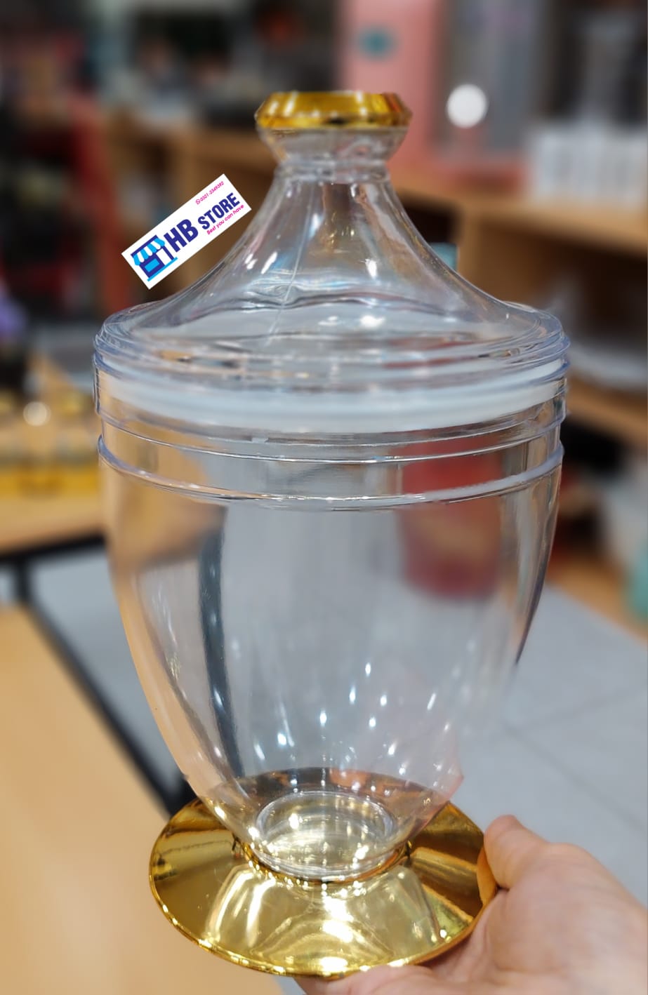 Acrylic Fancy Airtight Stand Jar