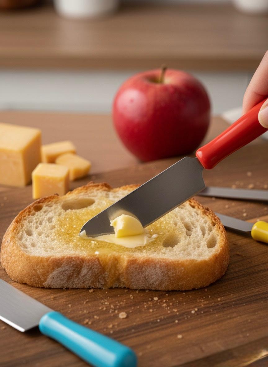 6-Piece Stainless Steel Tool Set - Multi-Color Handle Mini Spatula/Knife Set