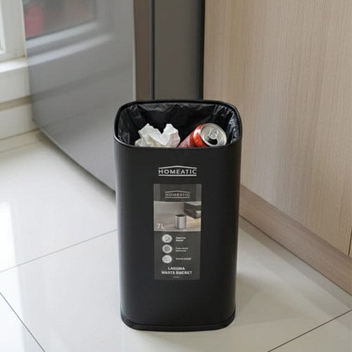 HOMEATIC LAGUNA OPEN TOP TRASH BIN 7 LITRE