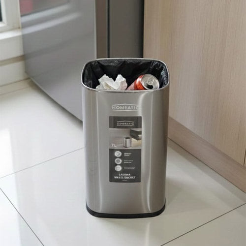 HOMEATIC LAGUNA OPEN TOP TRASH BIN 7 LITRE