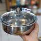 Sliver Steel Glass Lid Handi