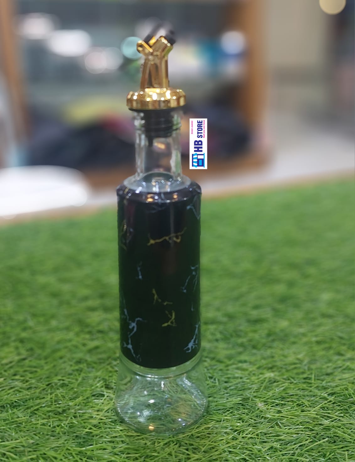 Marble Design Glass Bottle