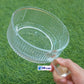 Ribbed Glass Serving Bowl with Ergonomic Handle