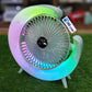 Rechargeable Fan With Colorful Light