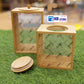 Elegant Bamboo & Clear Storage Box | Multipurpose Display Container with Lid