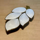 White & Gold Ceramic Snack Serving Dish | Platter