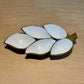 White & Gold Ceramic Snack Serving Dish | Platter