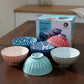 Danny Home Bohemian Printed Porcelain Bowls Variety Pack (3 Sizes)