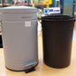 12L Retro Textured Pedal Bin - GREY