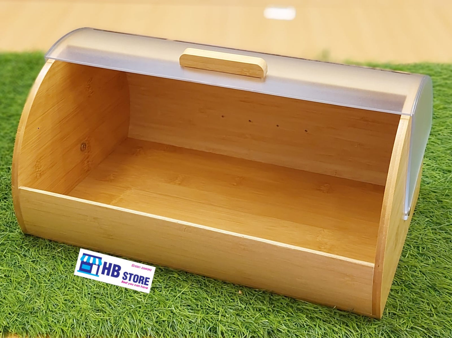 Bamboo Base Roll-Top Bread Box