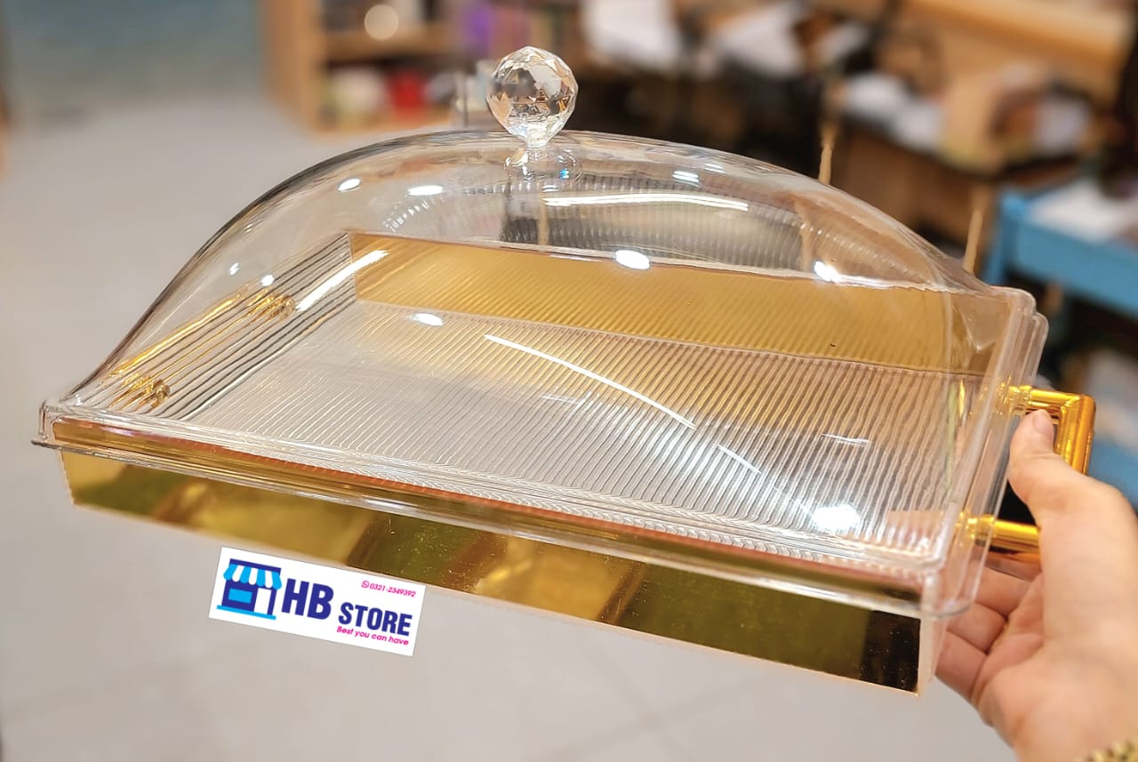 Crystal-Clarity Elegance: Premium Acrylic Dome Serving Tray”