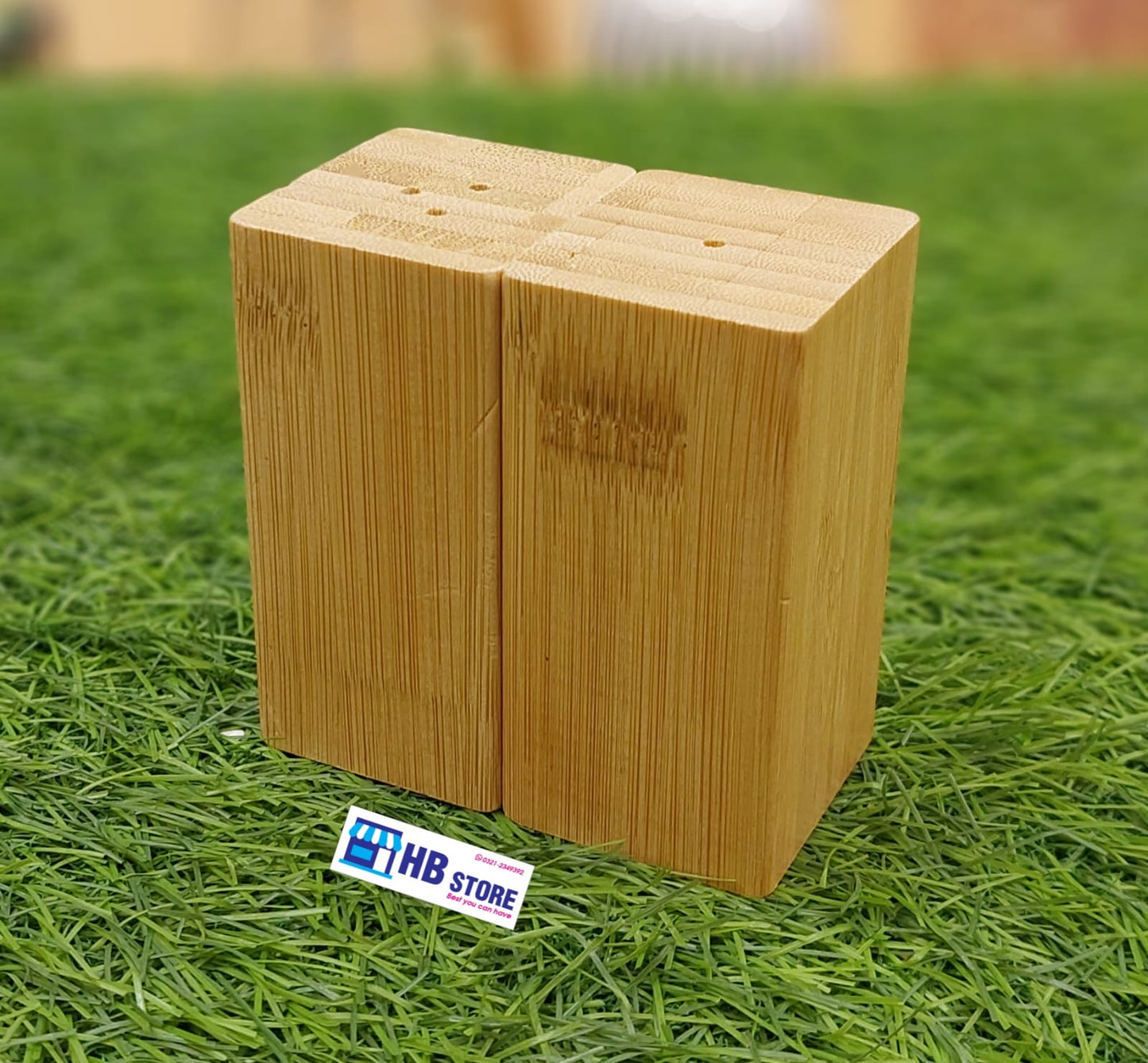 Natural Bamboo Salt & Pepper Shaker Set