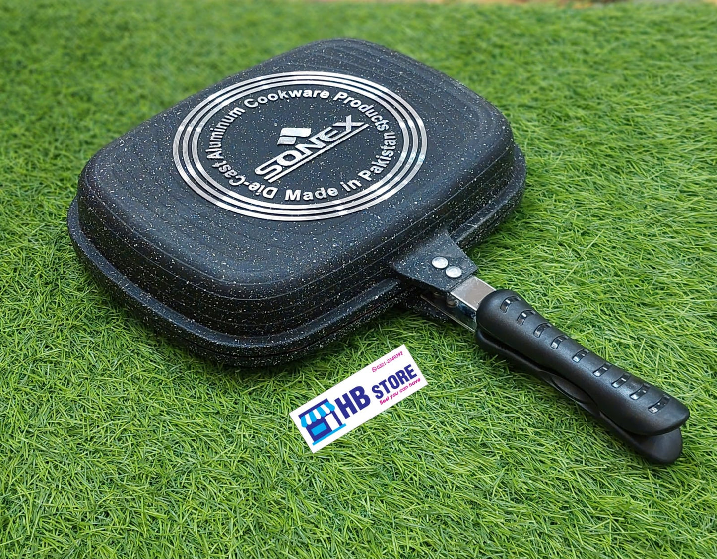 Premium Sonex Double-Sided Non-Stick Grill Pan and Fryer