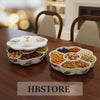 Flower-Shaped Multi-Compartment Snack Serving Tray