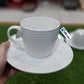 Ceramic White Design Cup Saucer Set