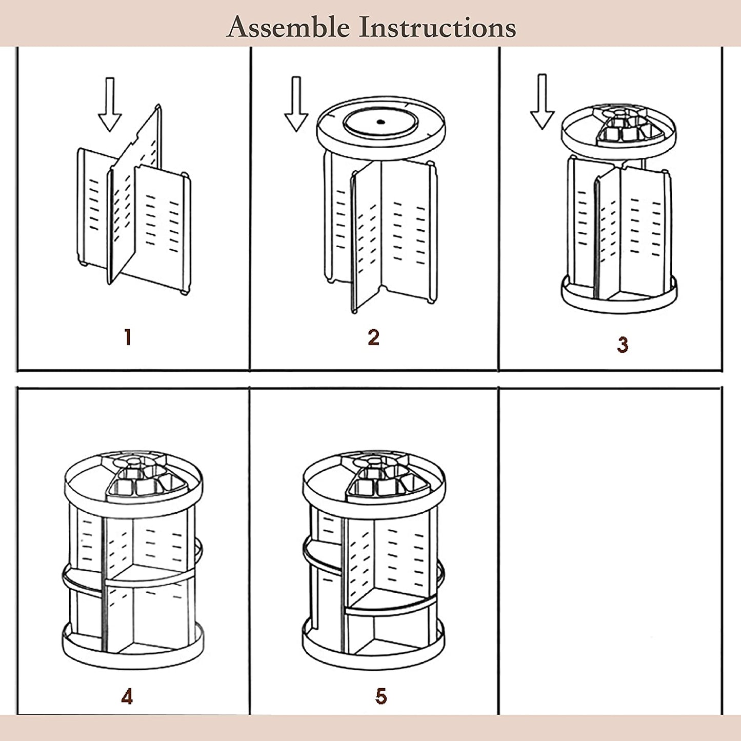 2 in 1 Acrylic Rotate Cosmetic Organizer