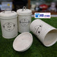 Tea Sugar Coffee Metal Jar Set