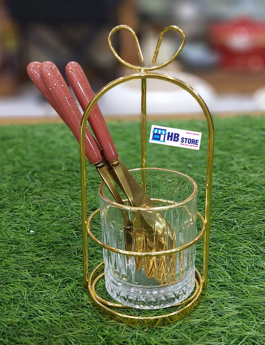 Fancy Dining Metal Glass Holder