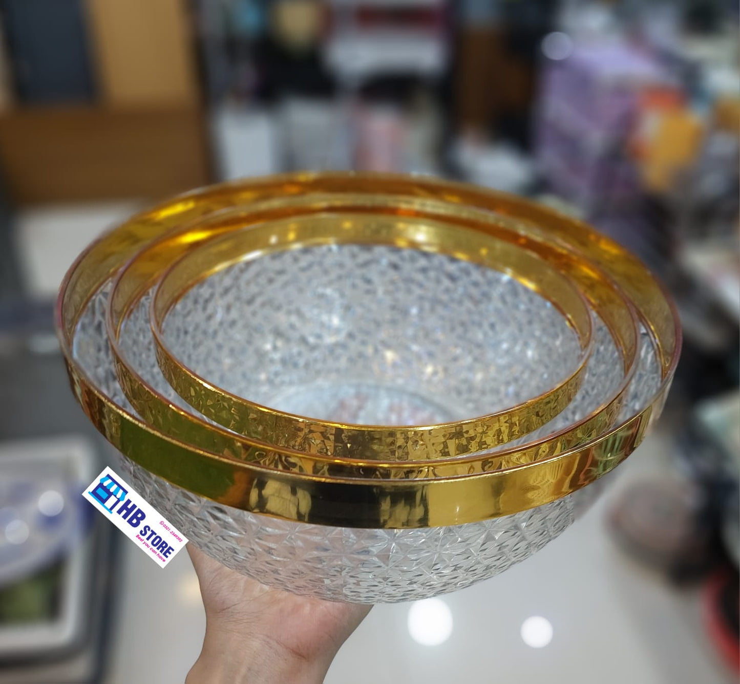 Golden Line Acrylic Bowls