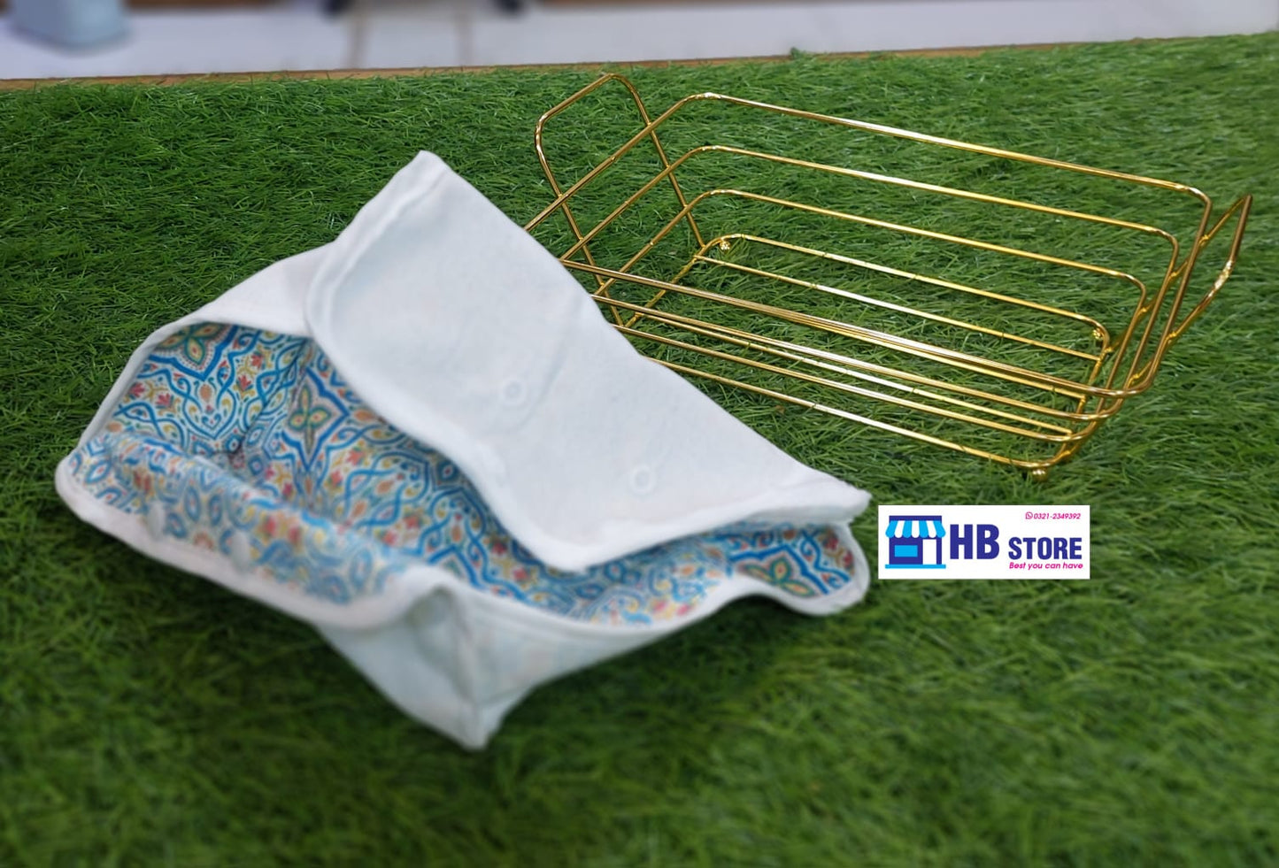 Golden Metal Bread Basket