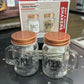 2Pcs Glass Material Salt Pepper Set