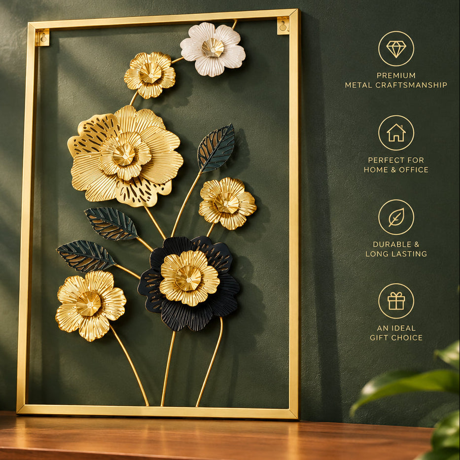 The Artisanal Flora Series 3D Metal Wall Art