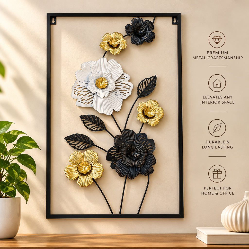 The Artisanal Flora Series 3D Metal Wall Art