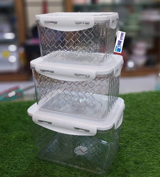Acrylic 3Pcs Storage Container