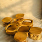 4Pcs Glass Jar Set With Wooden Rotate Stand