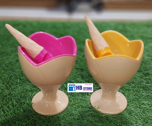 2Pcs Ice Cream Cup With Spoon