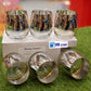 Denny Home Clear & Gold /silver Fancy Glasses 6Pcs