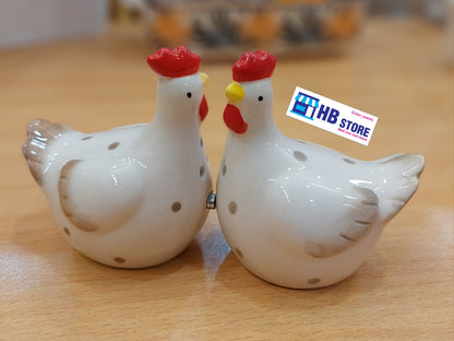 Ceramic Material Chicken Style Salt Pepper Set