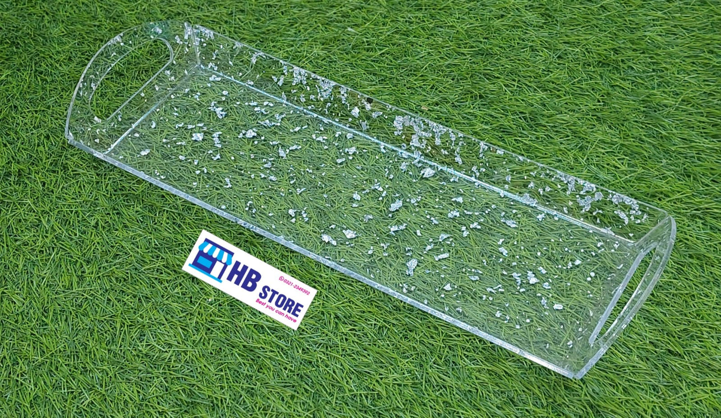 Decorative Acrylic Serving Trays (Gold/Silver Leaf)