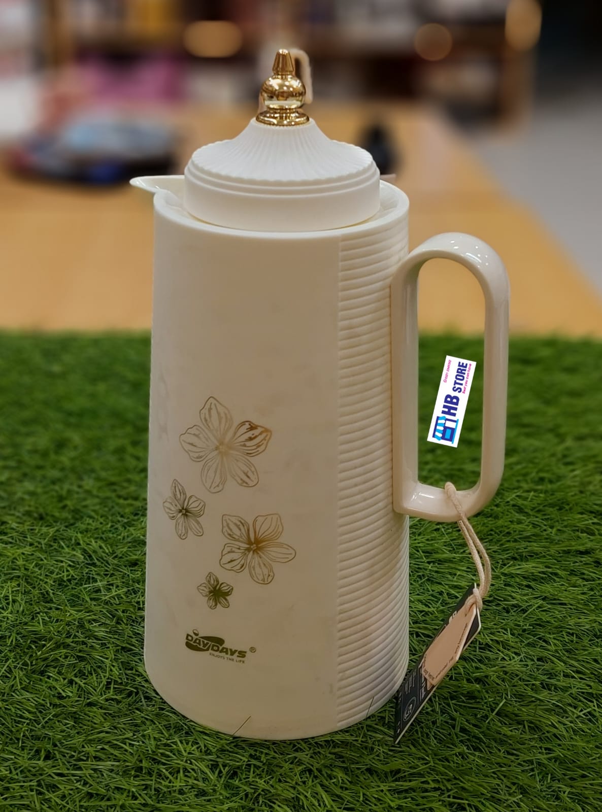 Marbled and Floral 1-Liter Insulated Thermal Flasks/Coffee Pots