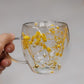 Double-Walled Glass Mug with Embedded Dried Flowers