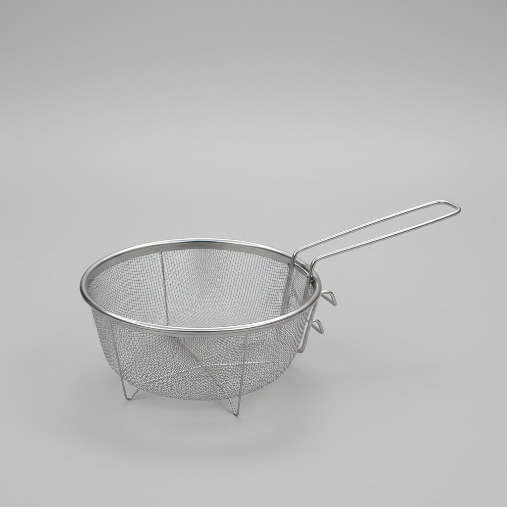 Stainless Steel Deep Fry Basket with Folding Handle