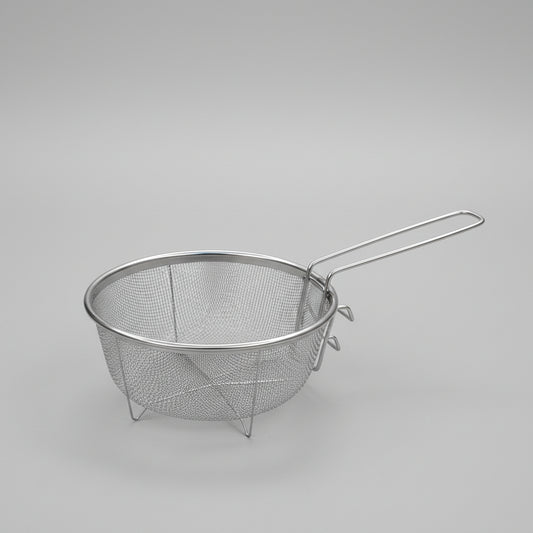 Stainless Steel Deep Fry Basket with Folding Handle