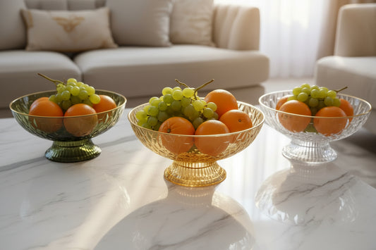 luxury diamond-cut pedestal fruit bow