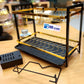 Metal dish rack, 2 tiers, black n gold