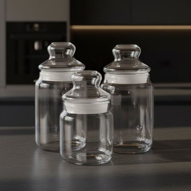 Delisoga 3-Piece Storage Jar Set