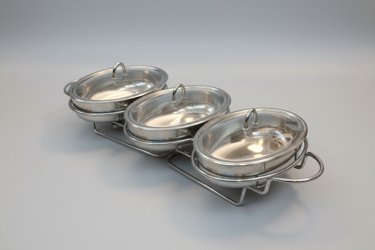 Premium Glass & Stainless Steel Buffet Collection
