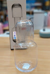 Sizikato 25 Oz Vertical Stripes Clear Glass Bedside Night Water Carafe with Tumbler Glass.