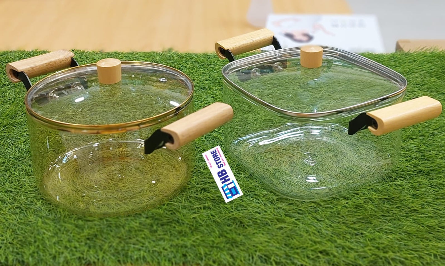 Luxurious Clear Glass Cookware