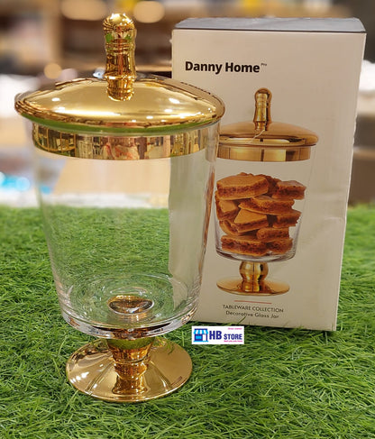Danny Home Decorative Pedestal Glass Jars