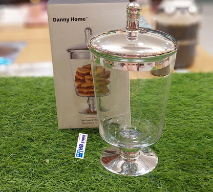 Danny Home Decorative Pedestal Glass Jars