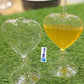 Elegant Heart-Shaped Glass Sipper Cup